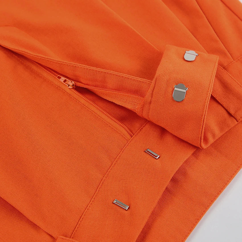 Evelien | Pantalon en lin orange stylé pour femmes, look estival parfait