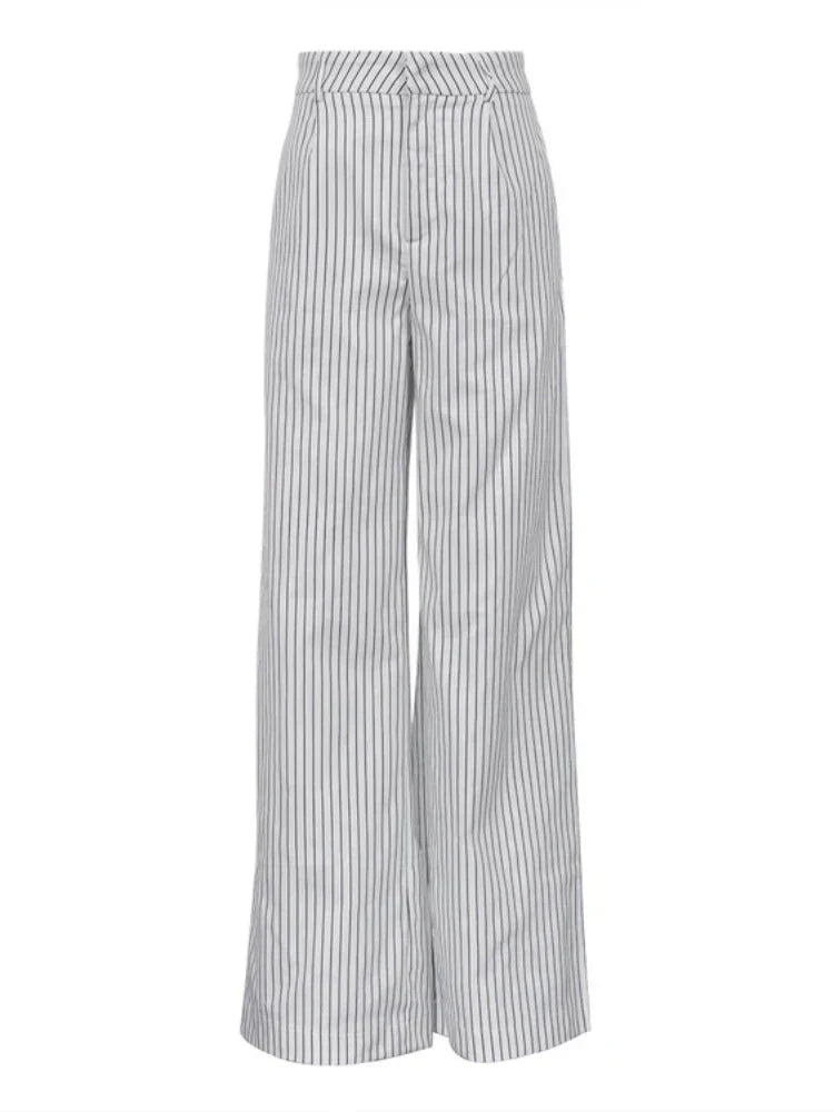 Stylish black-and-white striped pants by Lotte