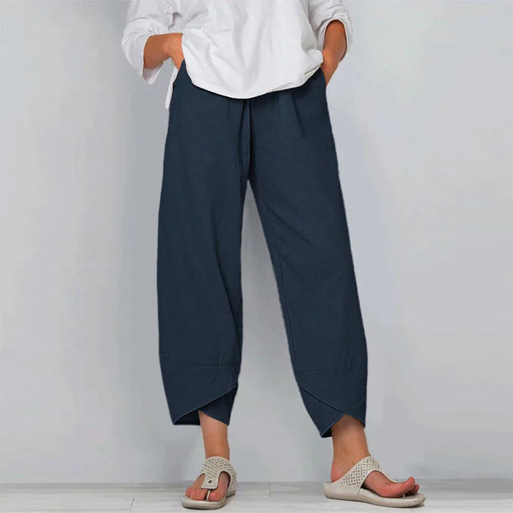 Sadie - Pantalon élégant en coton et lin pour femmes