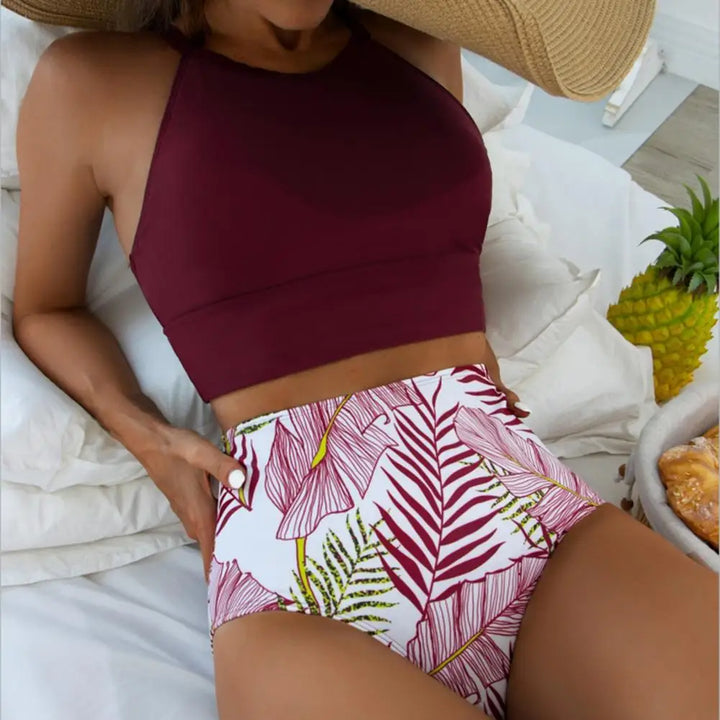 Edith - Elegant Bikini Sets with Floral Print and High Waist