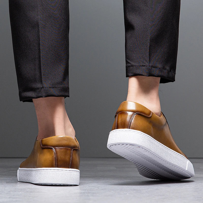 David™ - Baskets en cuir pour homme