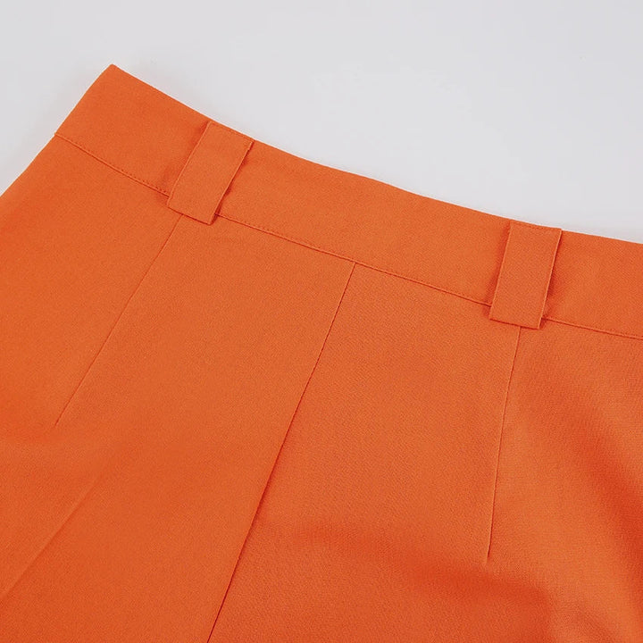 Evelien | Pantalon en lin orange stylé pour femmes, look estival parfait
