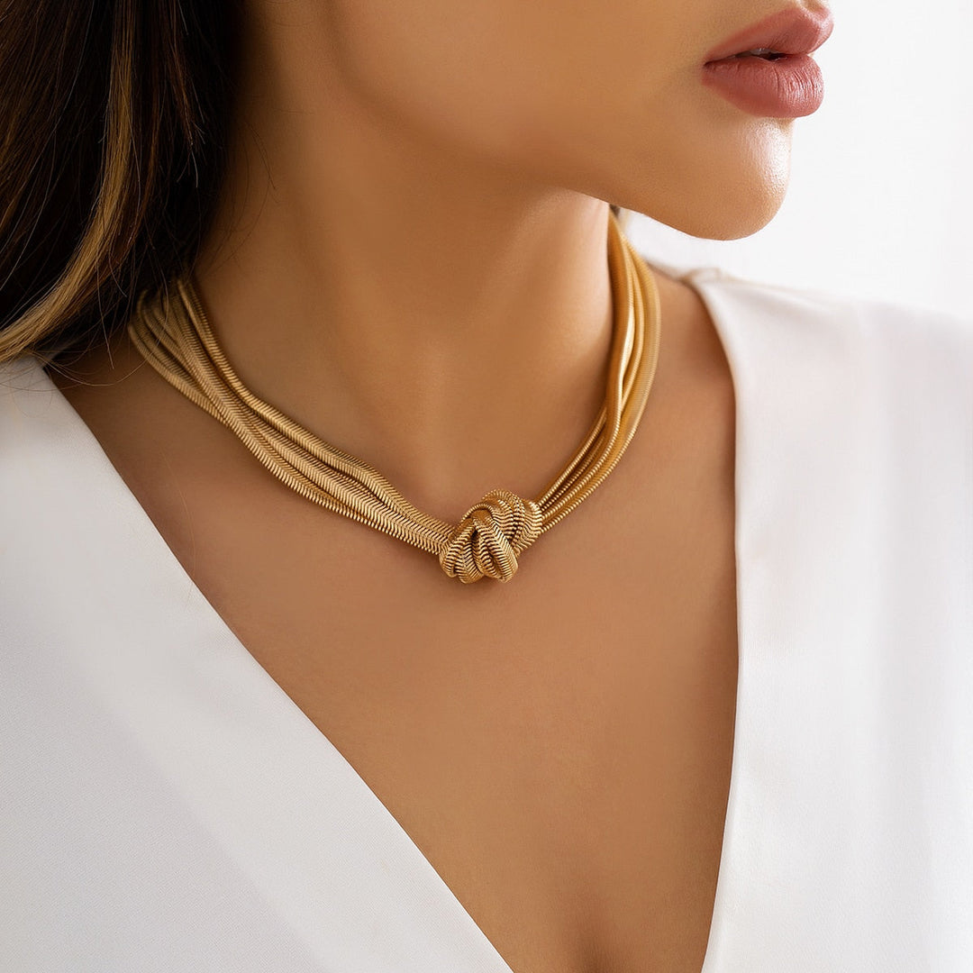 Eliana - Collier à bouton tendance et élégant pour femmes