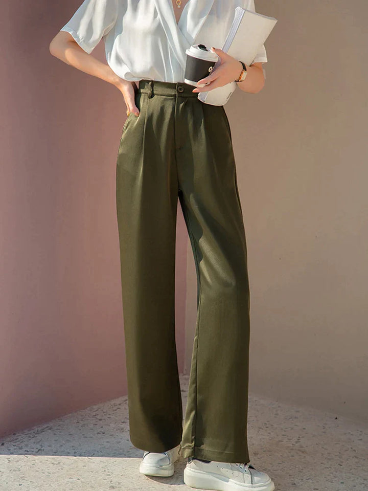 Pantalons élégants pour femmes en satin de soie - Collection Selah