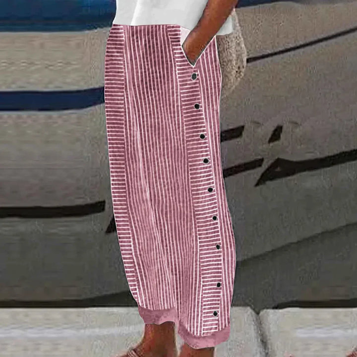 Georgia - Pantalons d'été rayés ultra confortables
