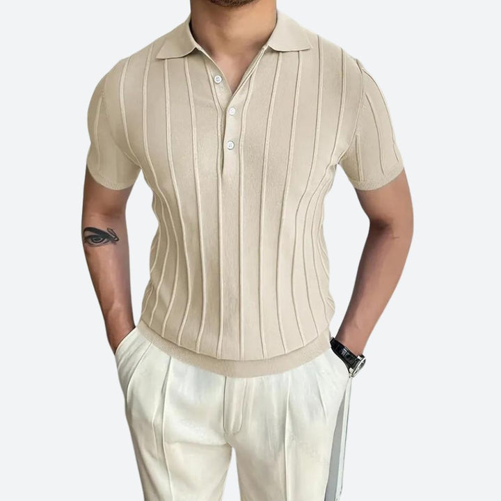 Polo stylé avec haute élasticité et col en V élégant - Shag