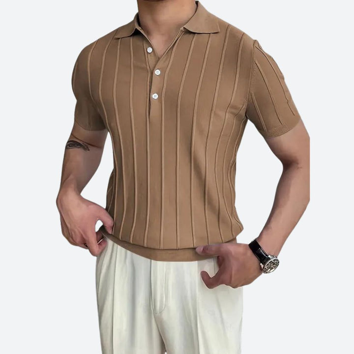 Polo stylé avec haute élasticité et col en V élégant - Shag