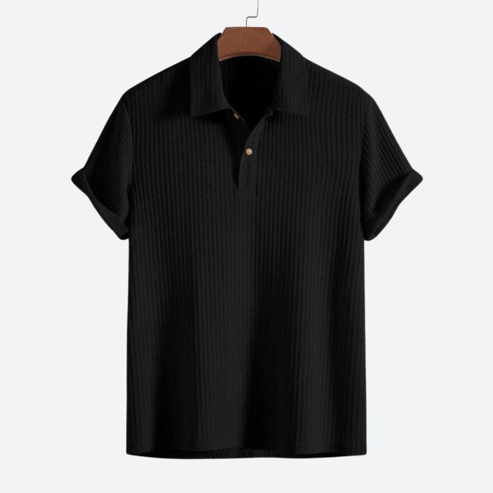 Polo stylé en maille gaufrée - Shaun