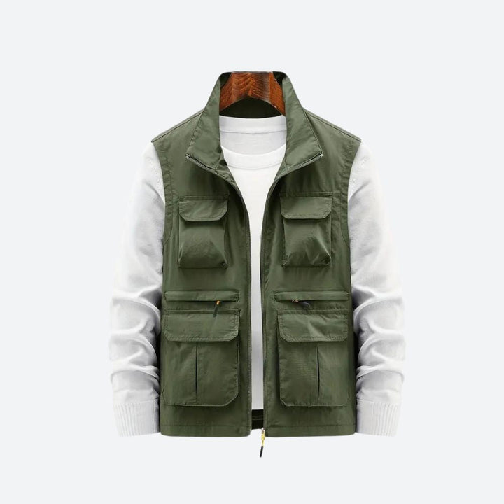 Gilet pour hommes stylé avec poches zippées pratiques - Sid