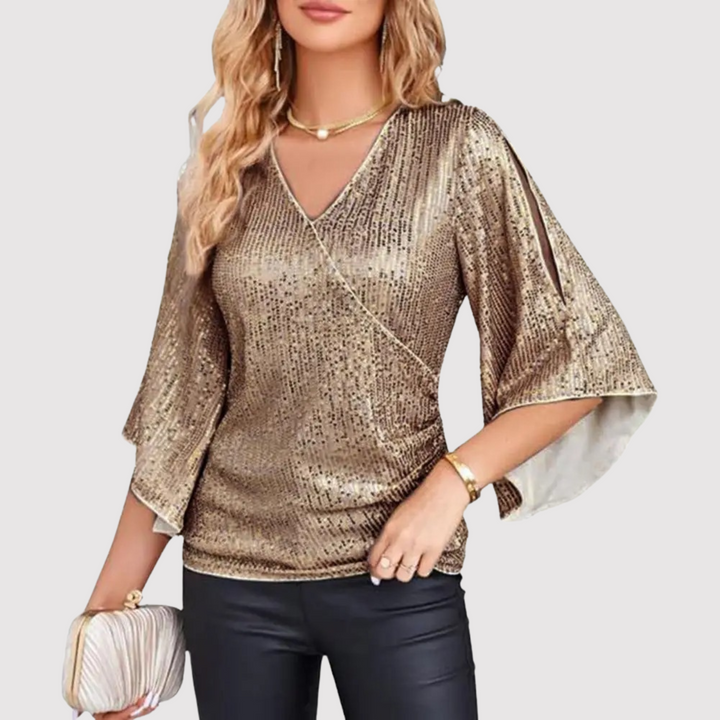 Susan - Top élégant et confortable pour femmes avec paillettes scintillantes