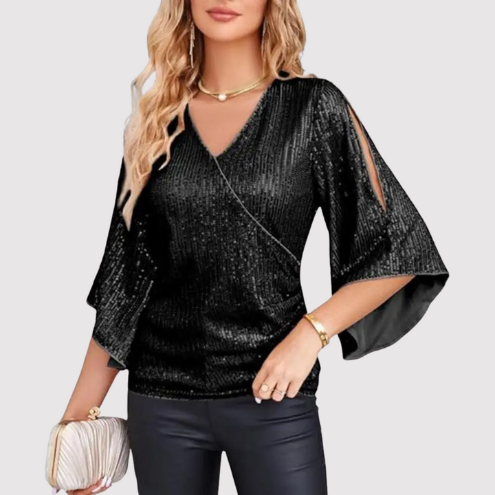 Susan - Top élégant et confortable pour femmes avec paillettes scintillantes