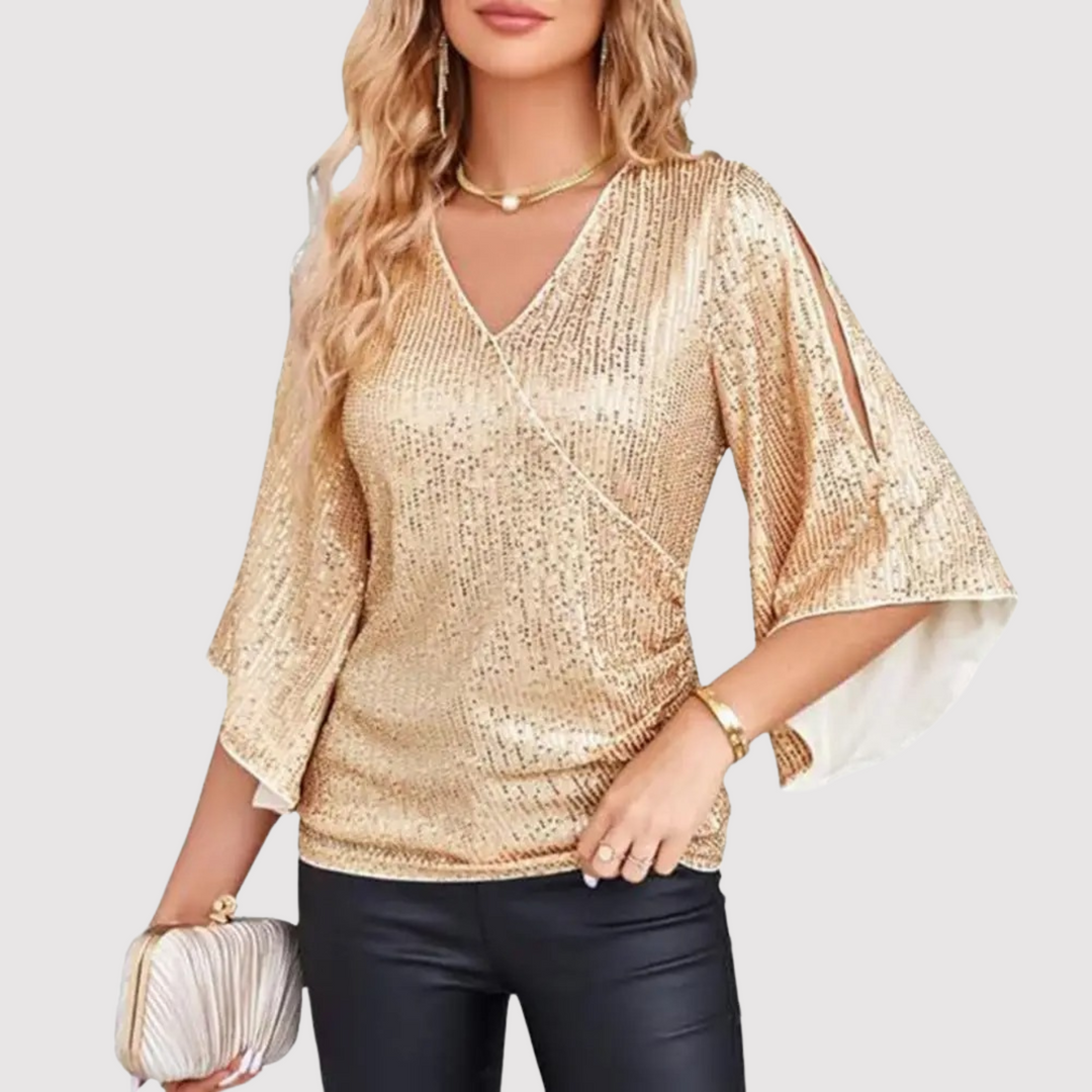 Susan - Top élégant et confortable pour femmes avec paillettes scintillantes