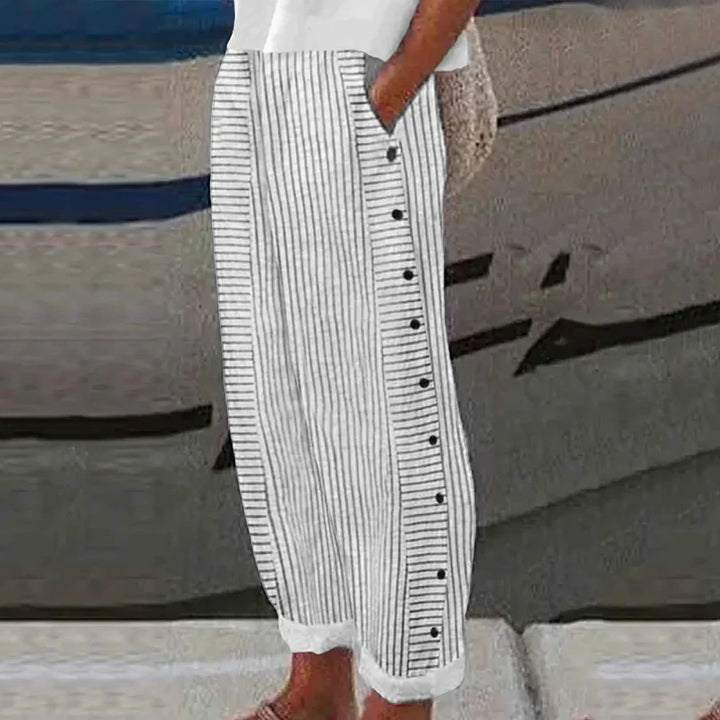 Georgia - Pantalons d'été rayés ultra confortables