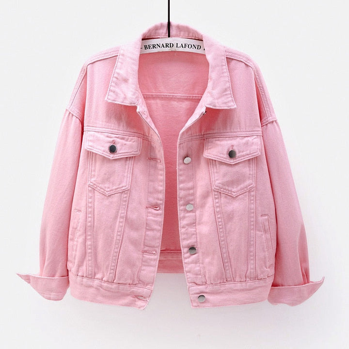 Aurelia - Veste en denim rose élégante et confortable pour femmes