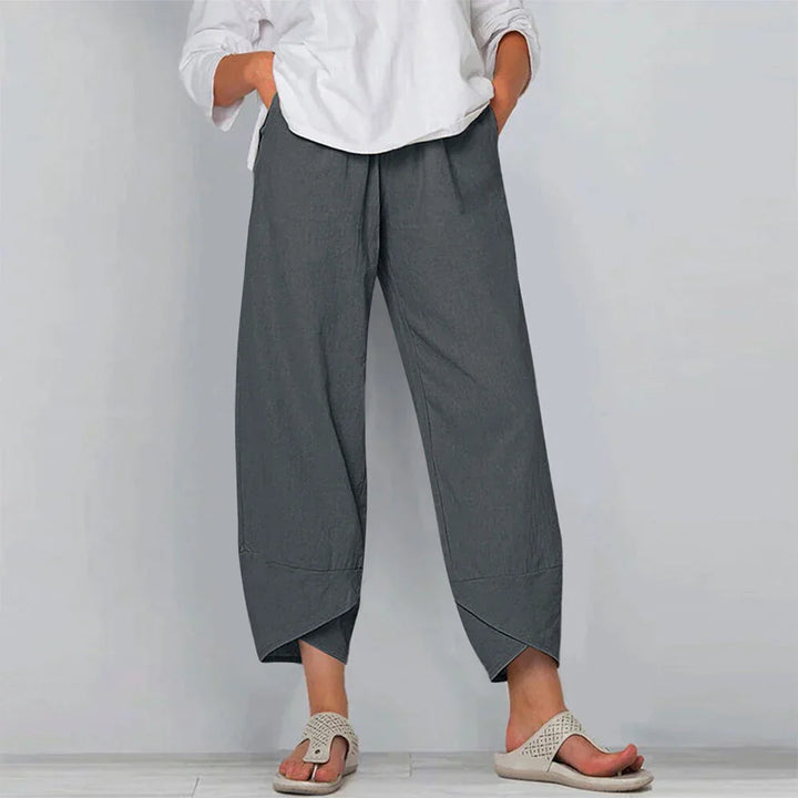 Sadie - Pantalon élégant en coton et lin pour femmes