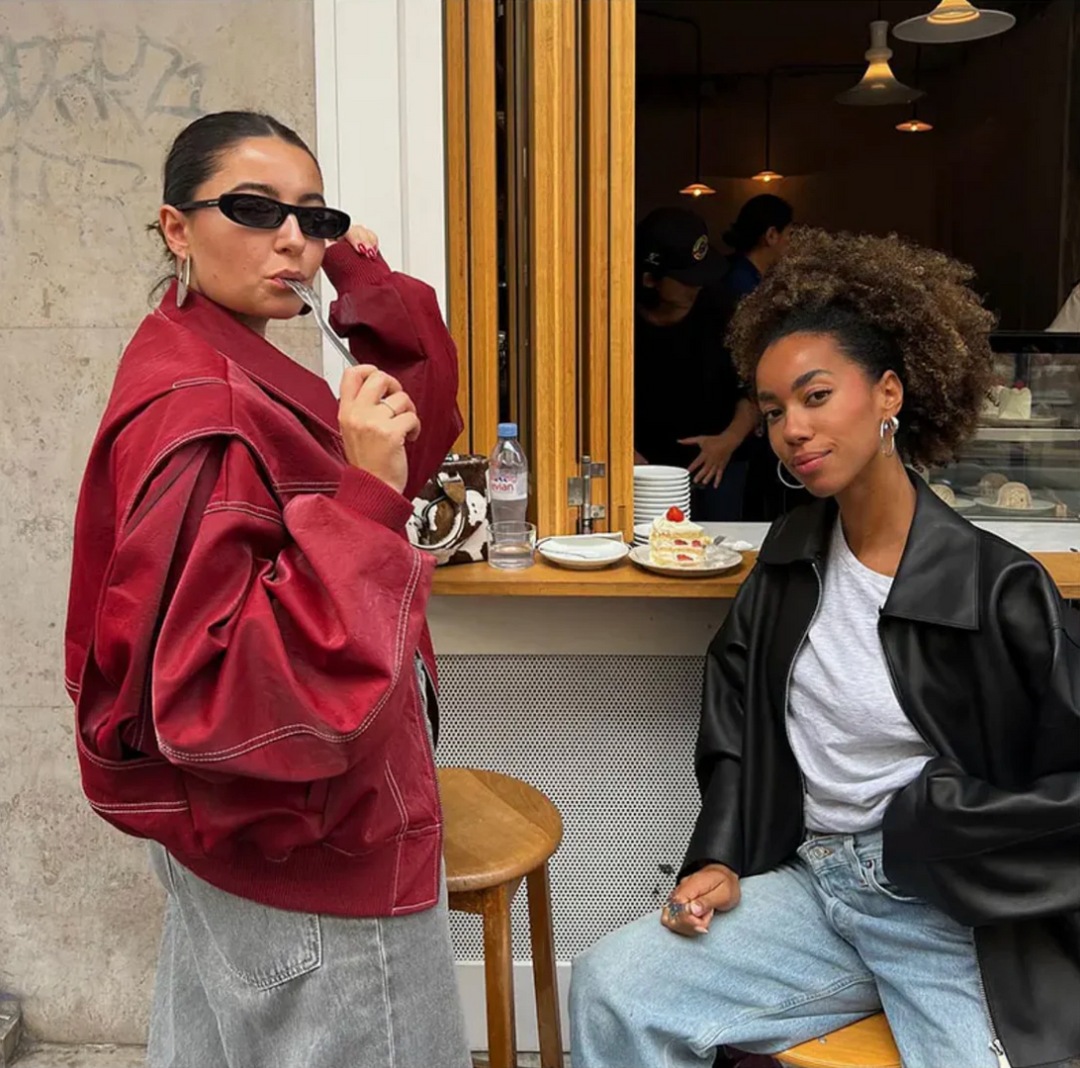Pauline™ - Plus Size Leather Jacket
