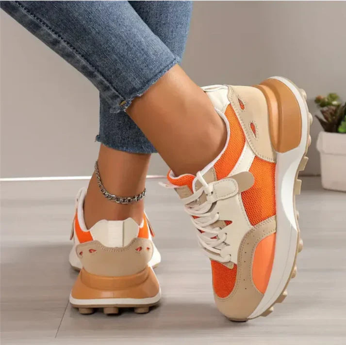 Chic Calliope - Trendy colorblock sneakers for women