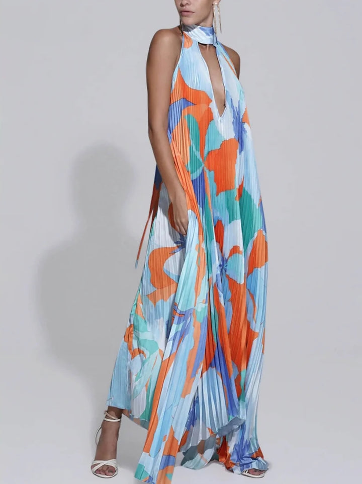 Ella™ - Robe longue à col licou