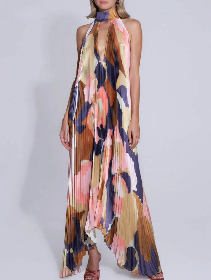 Ella™ - Robe longue à col licou