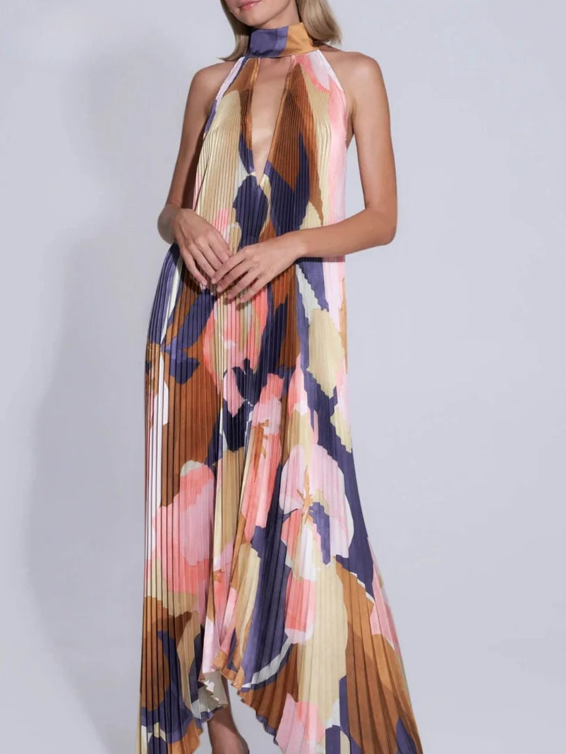 Ella™ - Robe longue à col licou