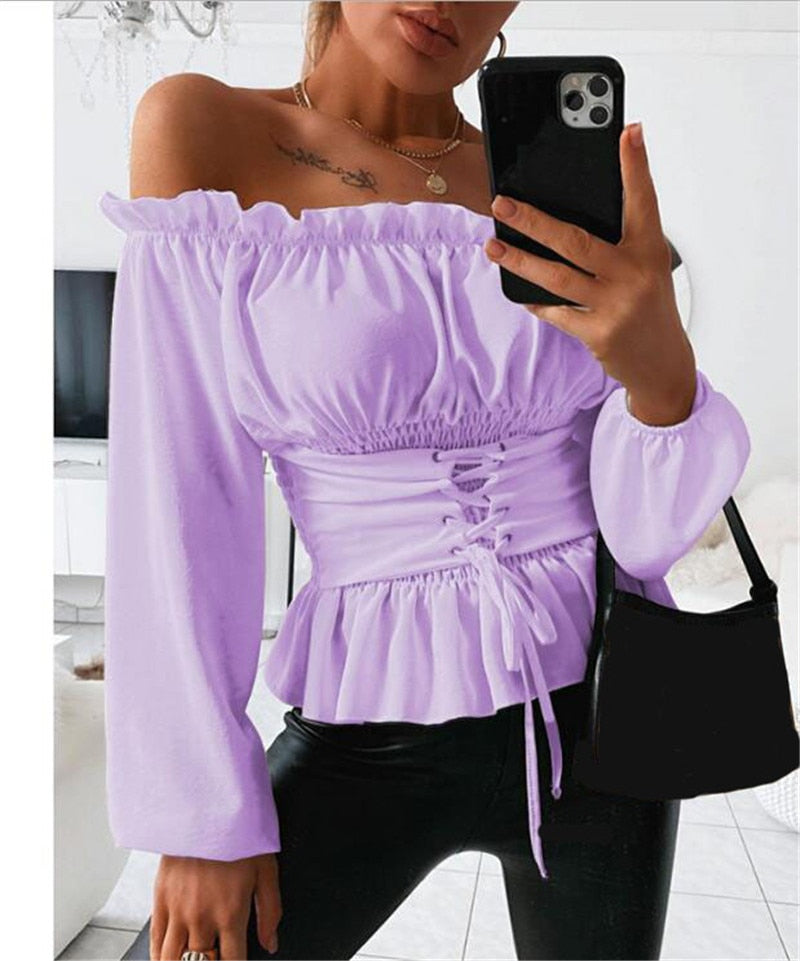 Miriam - Blouse élégante et confortable à épaules dénudées pour femmes