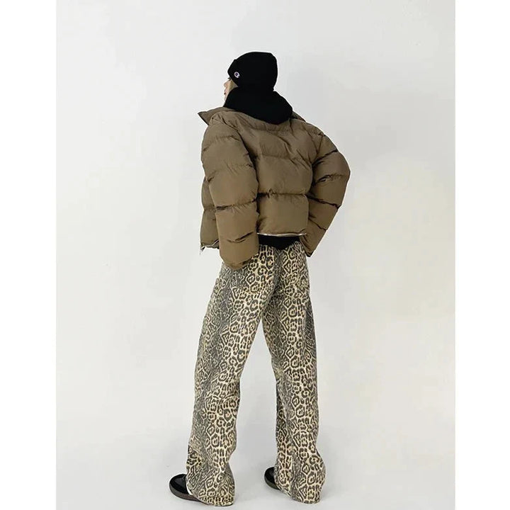 Gilda - Pantalon rétro stylé avec imprimé léopard tendance
