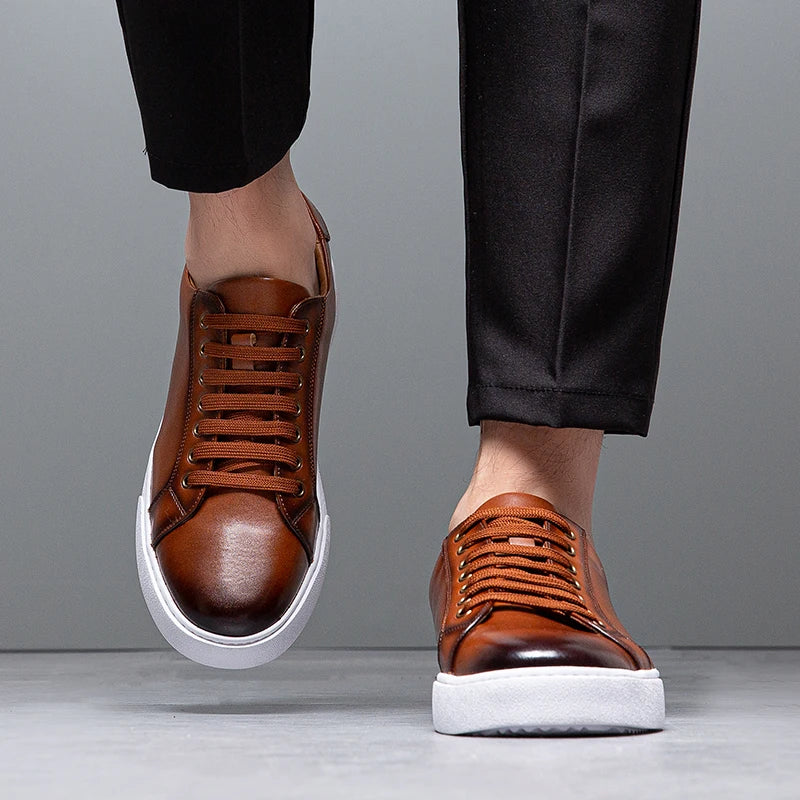 David™ - Baskets en cuir pour homme