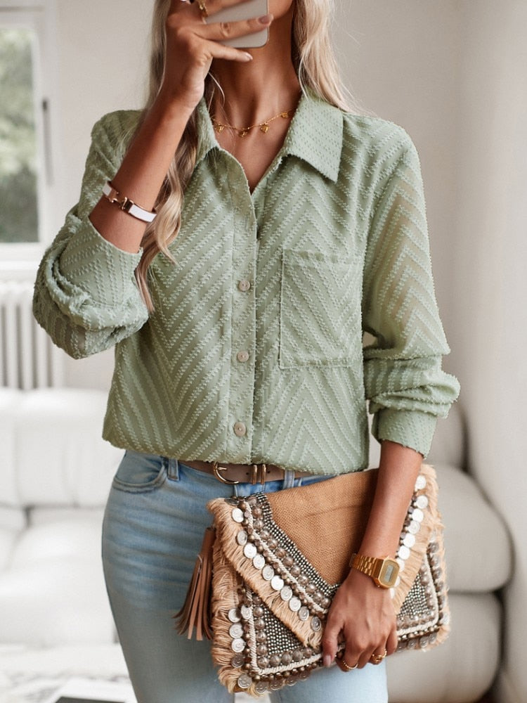Melanie - Blouse élégante et confortable à motifs pour femmes