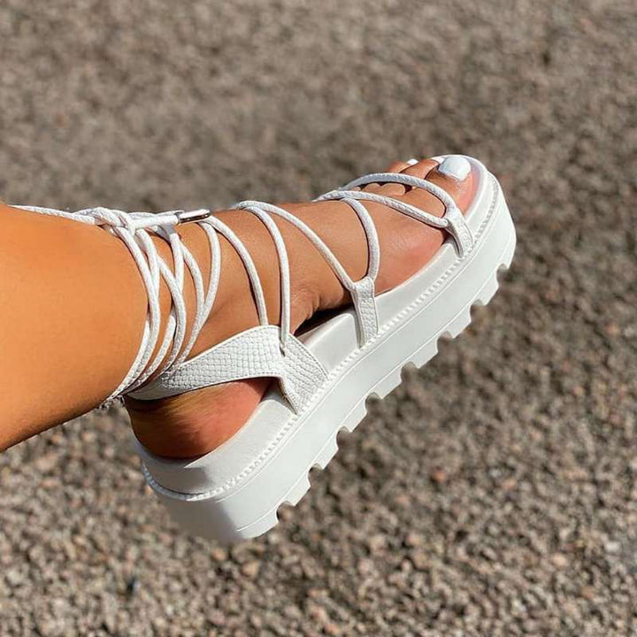 Maria - Sandales chics pour femmes avec lacets élégants