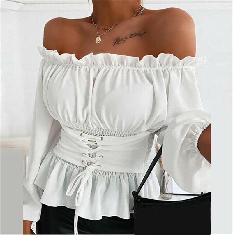 Miriam - Blouse élégante et confortable à épaules dénudées pour femmes
