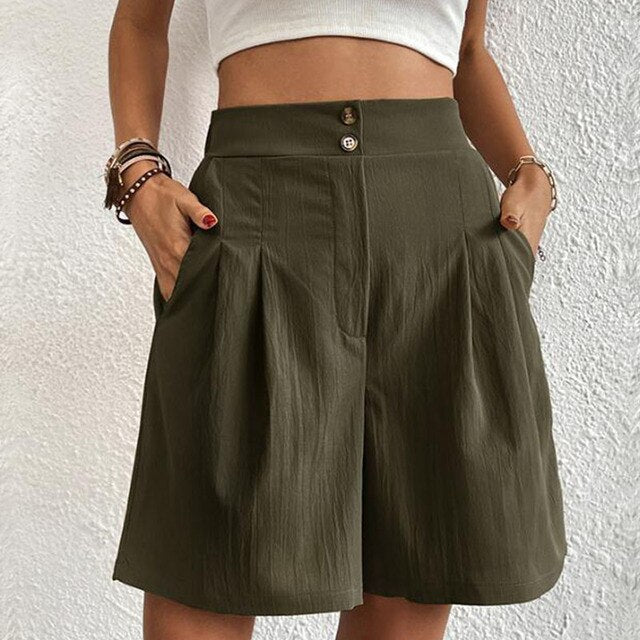 Sophie - Elegante Shorts mit Doppelknöpfen für Damen