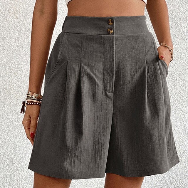 Sophie - Elegante Shorts mit Doppelknöpfen für Damen
