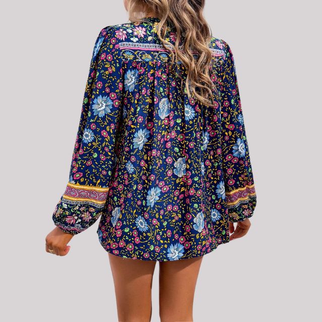 Kara - Blouse bohème élégante avec imprimé paisley charmant pour femmes