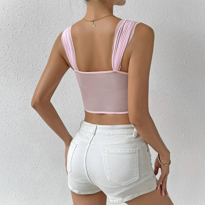 Lily - Top corset rose élégant pour femmes