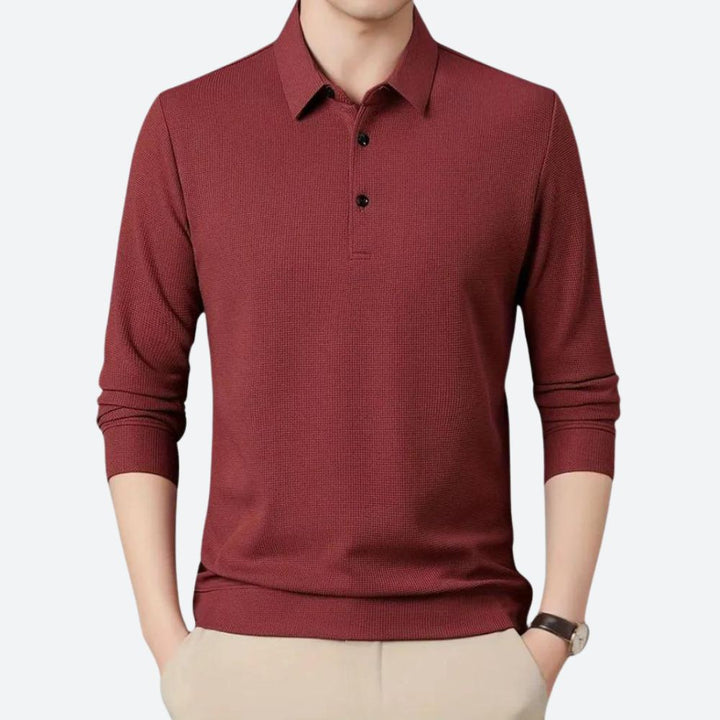Polo homme élégant à manches longues - Wystan