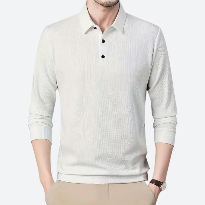 Polo homme élégant à manches longues - Wystan