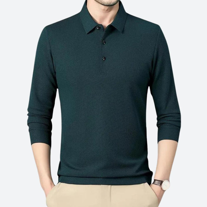 Polo homme élégant à manches longues - Wystan