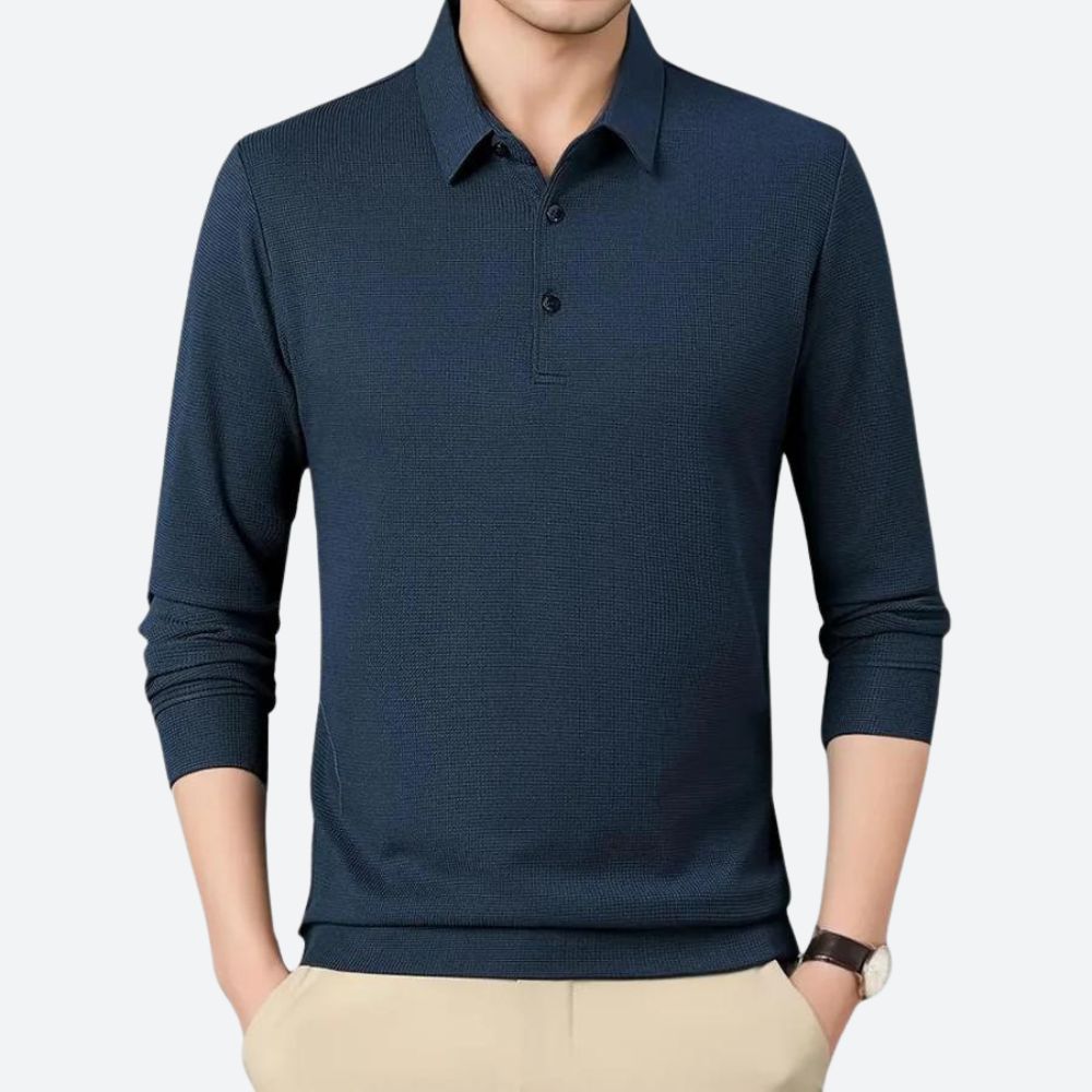 Polo homme élégant à manches longues - Wystan