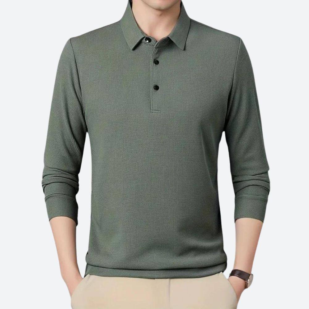 Polo homme élégant à manches longues - Wystan