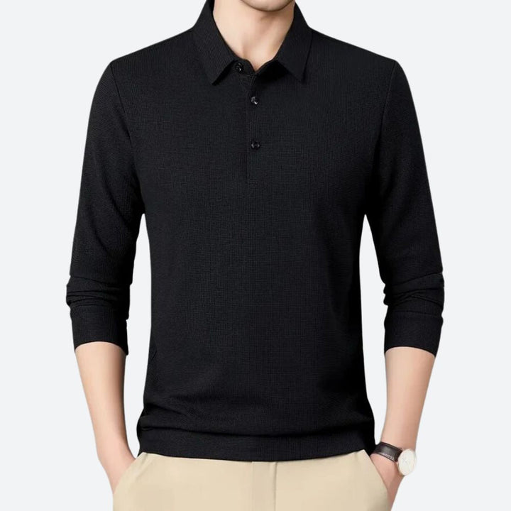 Polo homme élégant à manches longues - Wystan