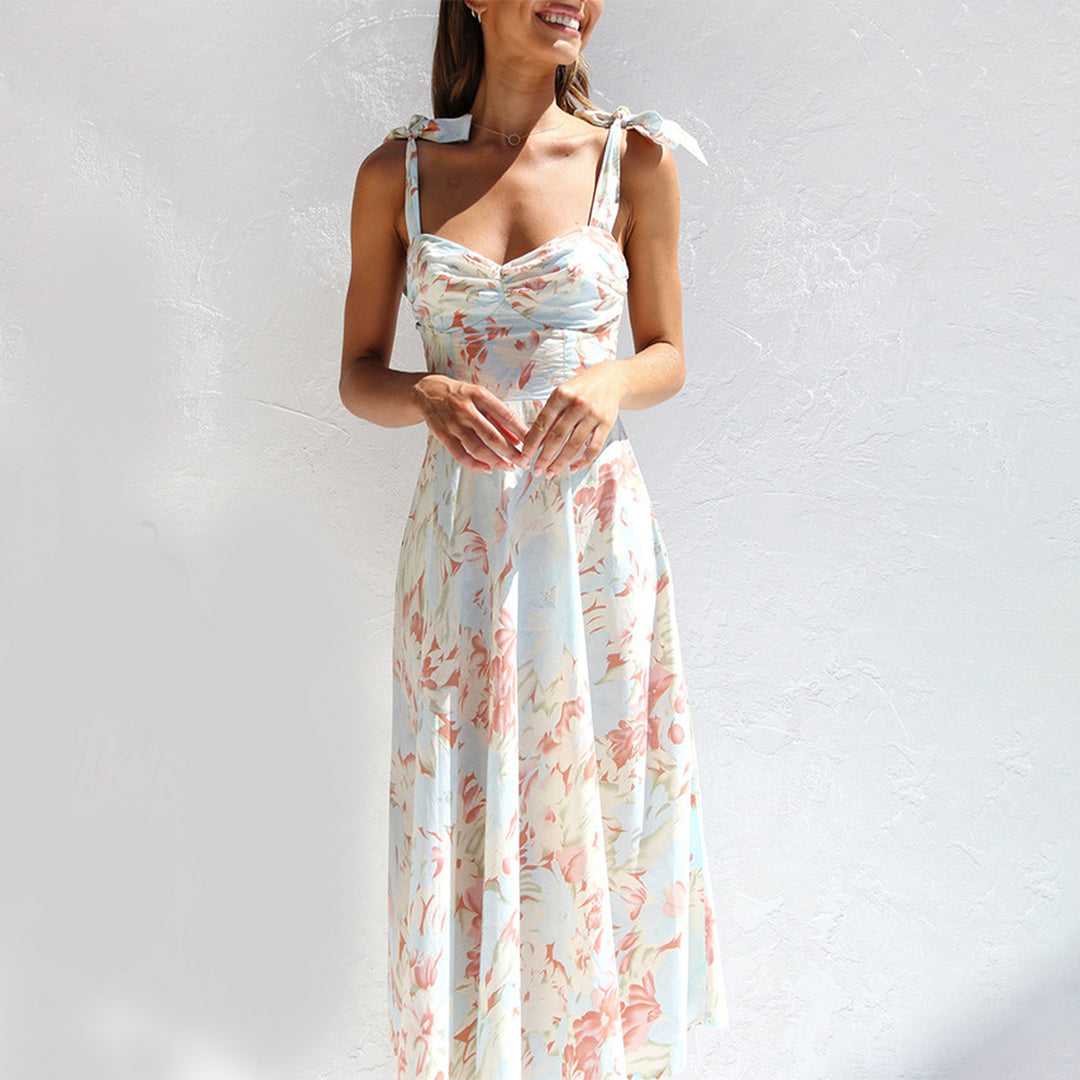 BRIA - Robe midi fleurie élégante pour toutes les occasions