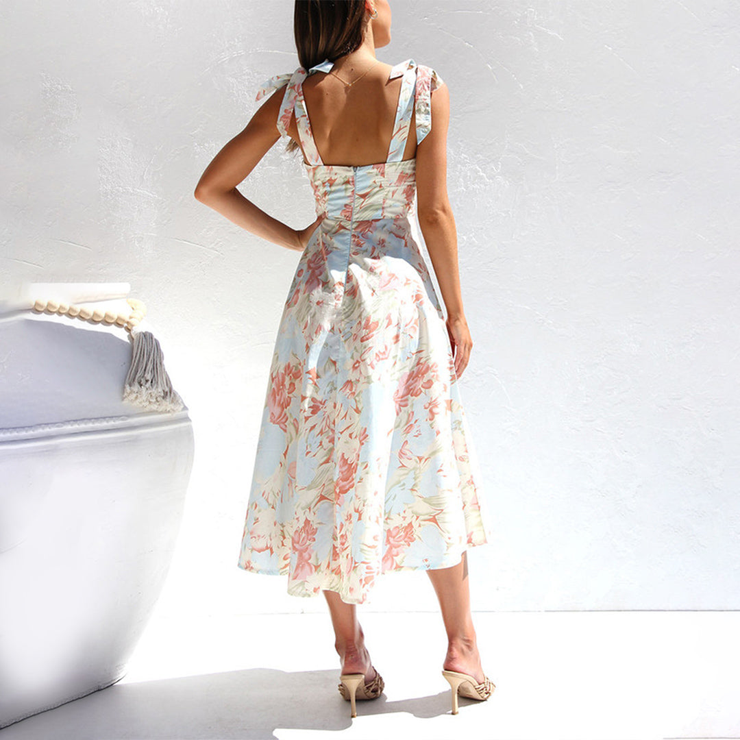 BRIA - Robe midi fleurie élégante pour toutes les occasions
