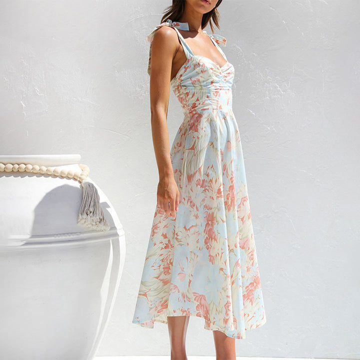 BRIA - Robe midi fleurie élégante pour toutes les occasions
