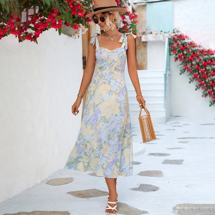 BRIA - Robe midi fleurie élégante pour toutes les occasions