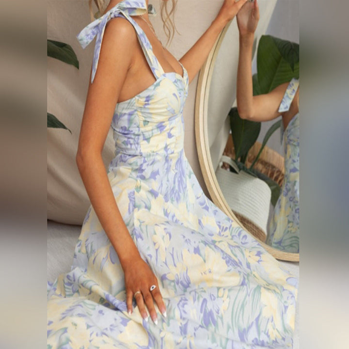 BRIA - Robe midi fleurie élégante pour toutes les occasions