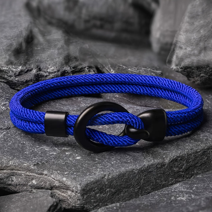 Bracelet en corde fait main stylé pour hommes - parfait pour un look d'automne décontracté !