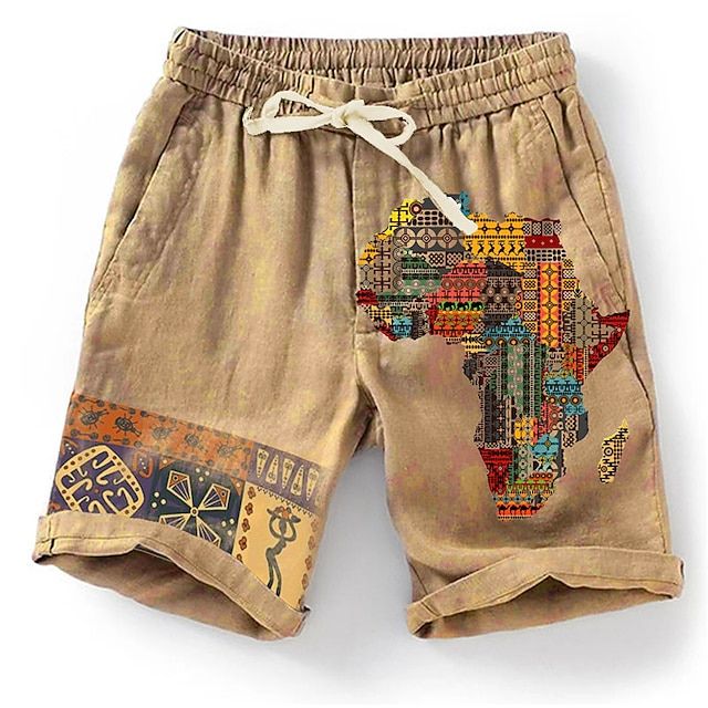 Breathable beach shorts with trendy graphic design - Olf