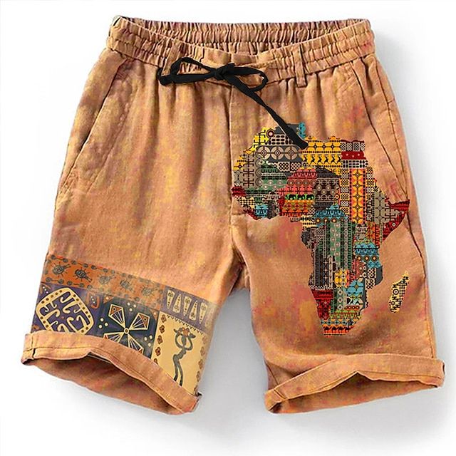 Breathable beach shorts with trendy graphic design - Olf