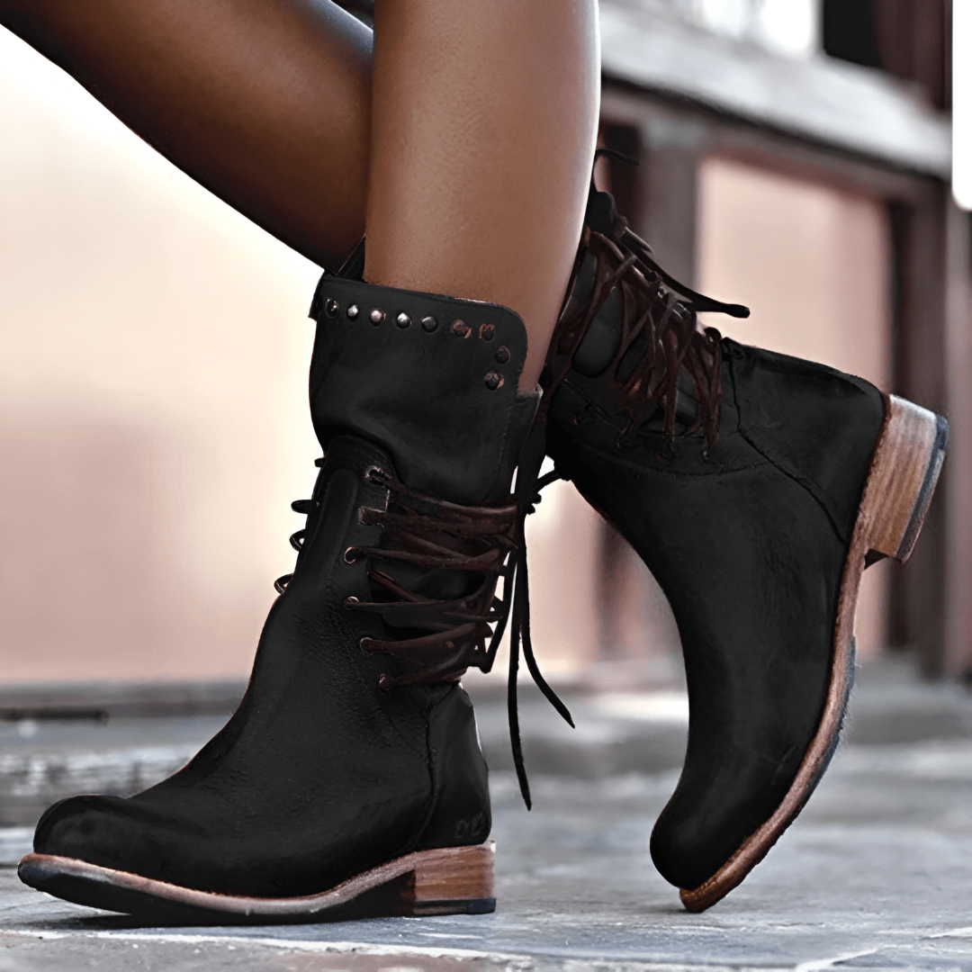 Audrey™ - Lederstiefel mit Schnürung für Damen
