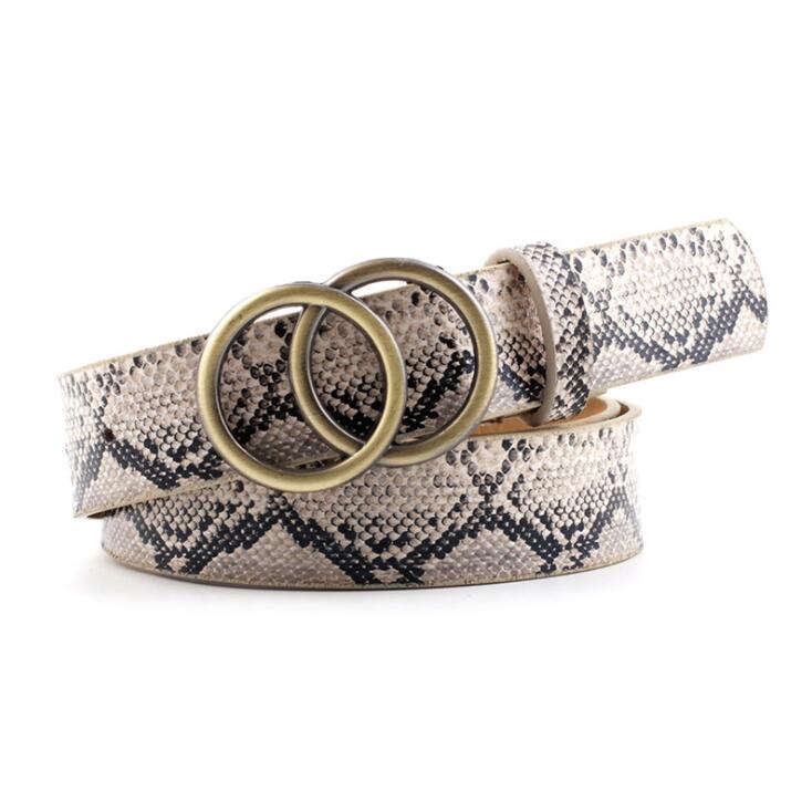 Ceinture en cuir Aria chic pour femmes avec boucle O tendance